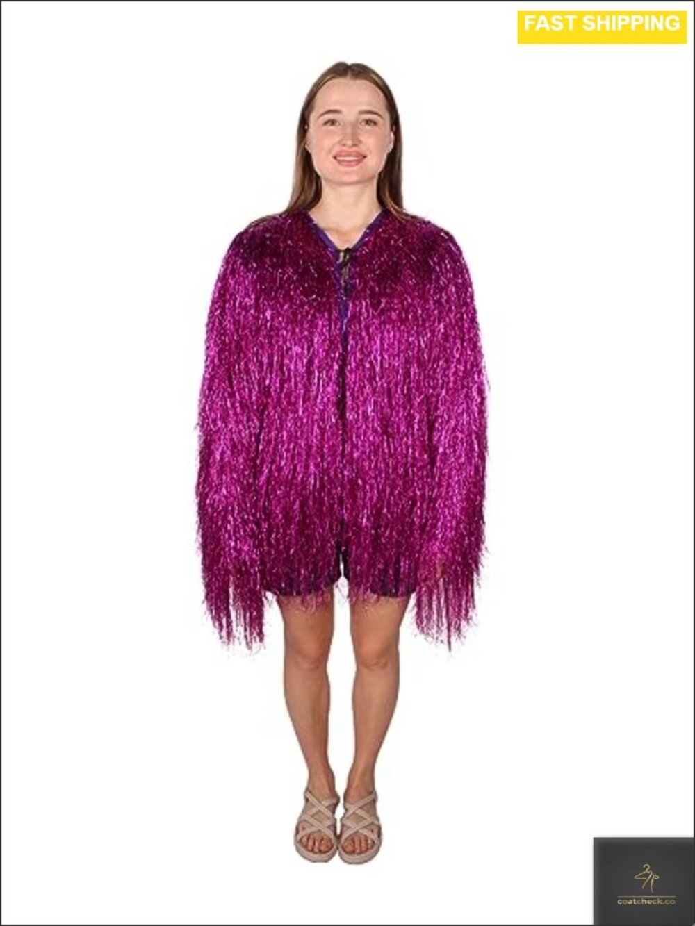 Unisex Tinsel Jacket Loose Fit Festival Costume